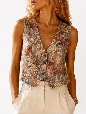 Vintage Floral Vest